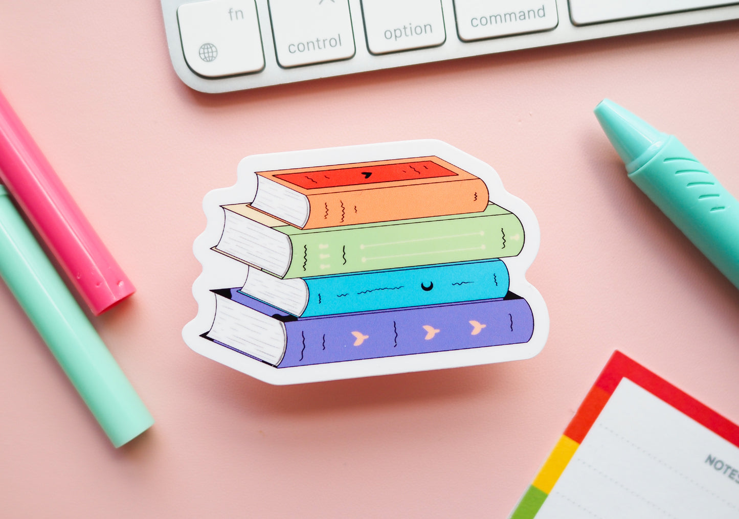 Gay Pride Flag Book Sticker