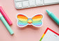 Gay Pride Flag Magical Bow Sticker