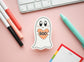 Glow in the Dark Super Spoopy Ghost Sticker