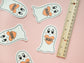 Glow in the Dark Super Spoopy Ghost Sticker