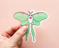 Luna Love Moth Clear Sticker
