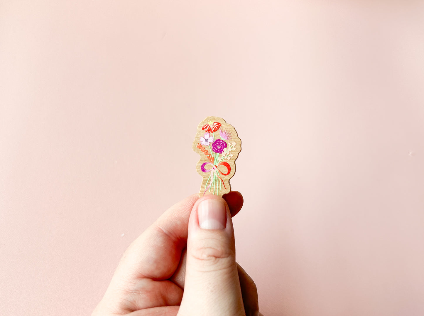 Lesbian Subtle Pride Floral Pin