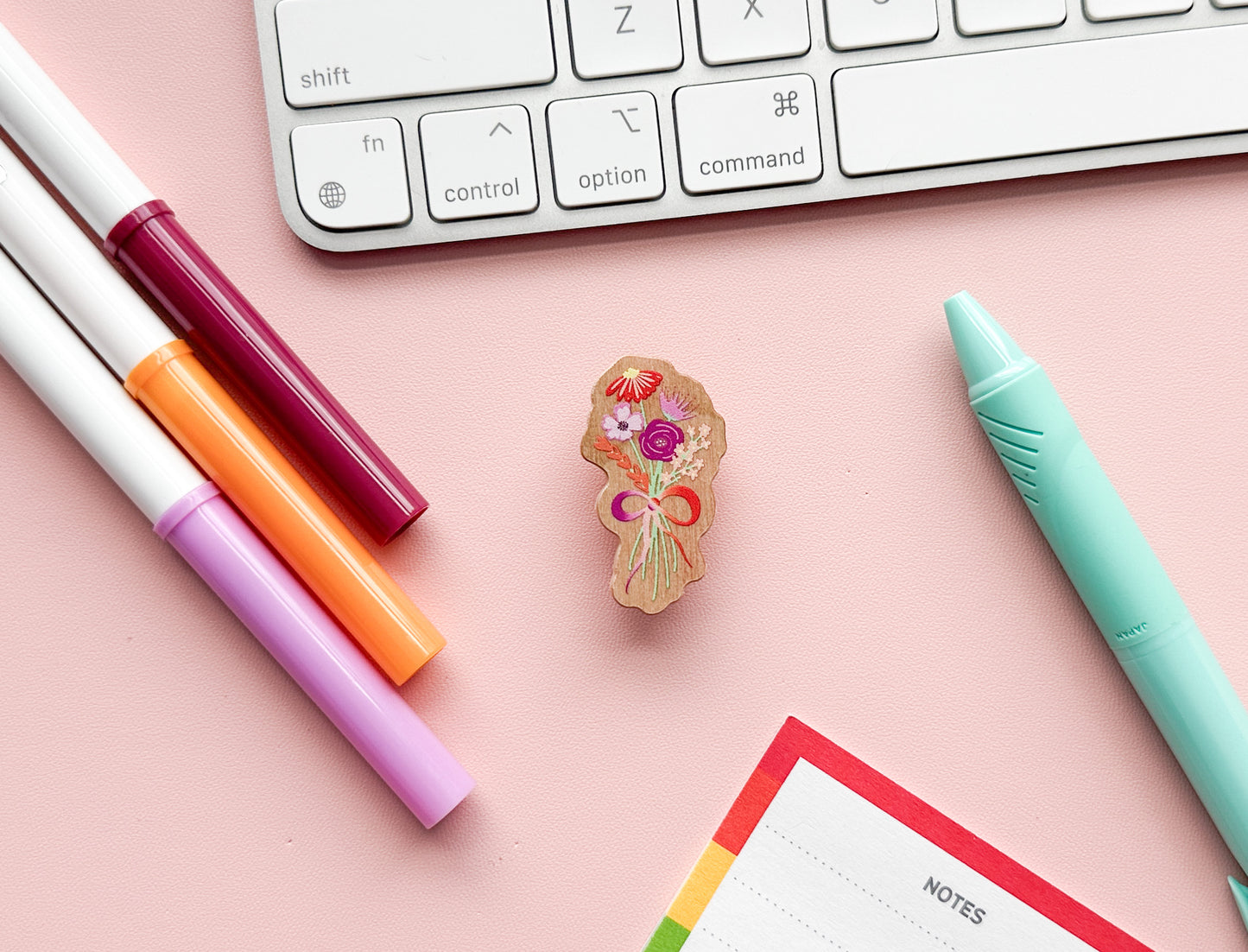 Lesbian Subtle Pride Floral Pin