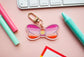 Lesbian Pride Flag Magical Bow Keychain