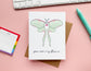 You Are My Flame Luna Moth Greeting Card