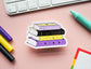 NonBinary Pride Flag Book Sticker