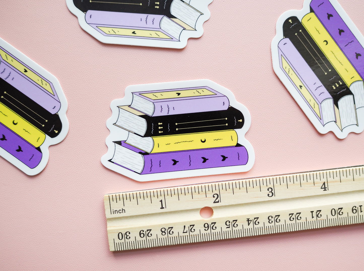 NonBinary Pride Flag Book Sticker