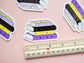 NonBinary Pride Flag Book Sticker