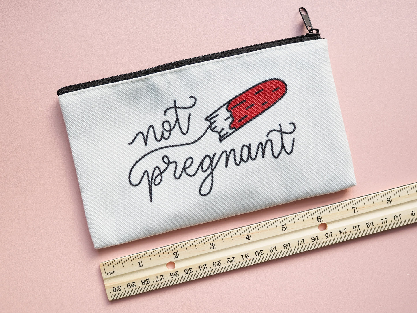 Not Pregnant Canvas Pouch