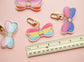 Lesbian Pride Flag Magical Bow Keychain