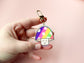 Sapphic Mushroom Subtle Pride Keychain