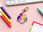 Sapphic Mushroom Subtle Pride Keychain