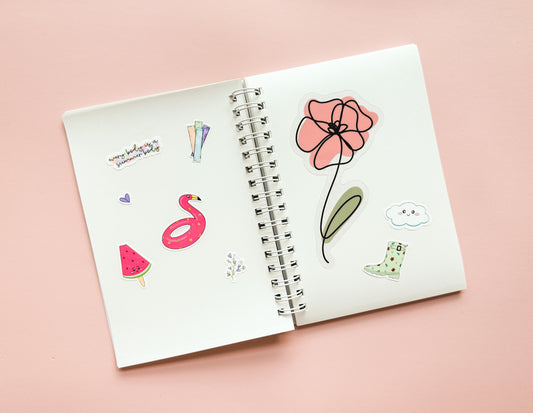 Sticker Anxiety Diary Reusable Sticker Notebook