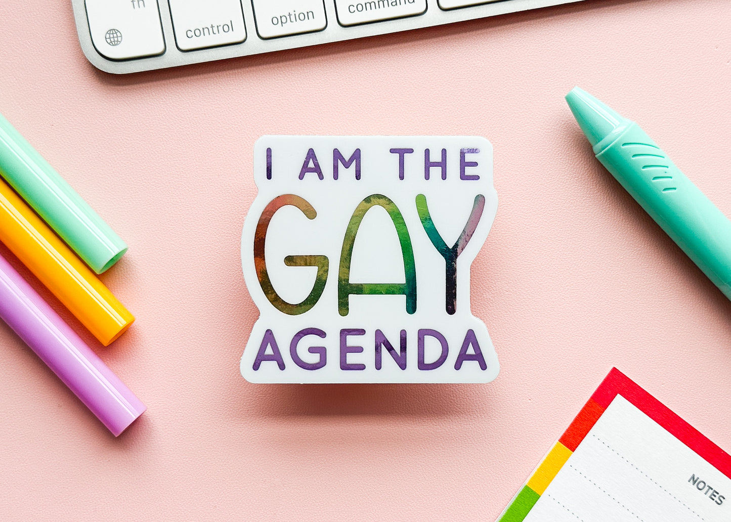 I Am The Gay Agenda Sticker