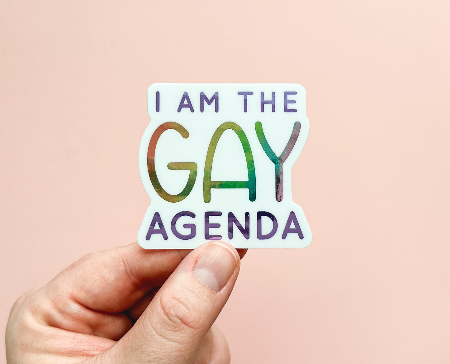 I Am The Gay Agenda Sticker