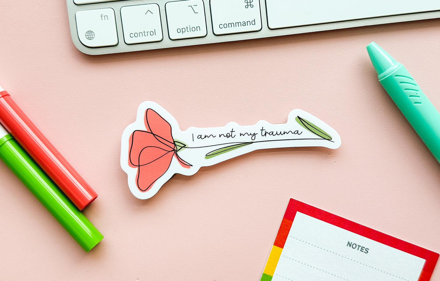 I Am Not My Trauma Floral Sticker