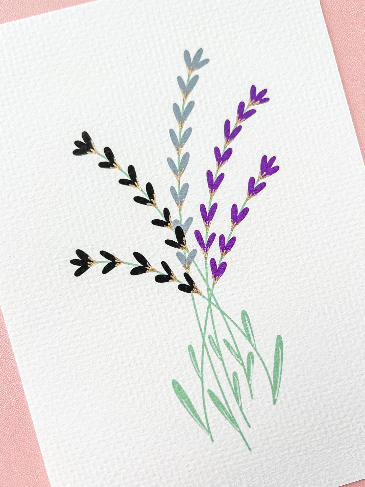 Asexual Subtle Pride Flag Floral Print