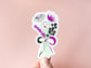 Asexual Pride Flag Floral Bouquet Sticker