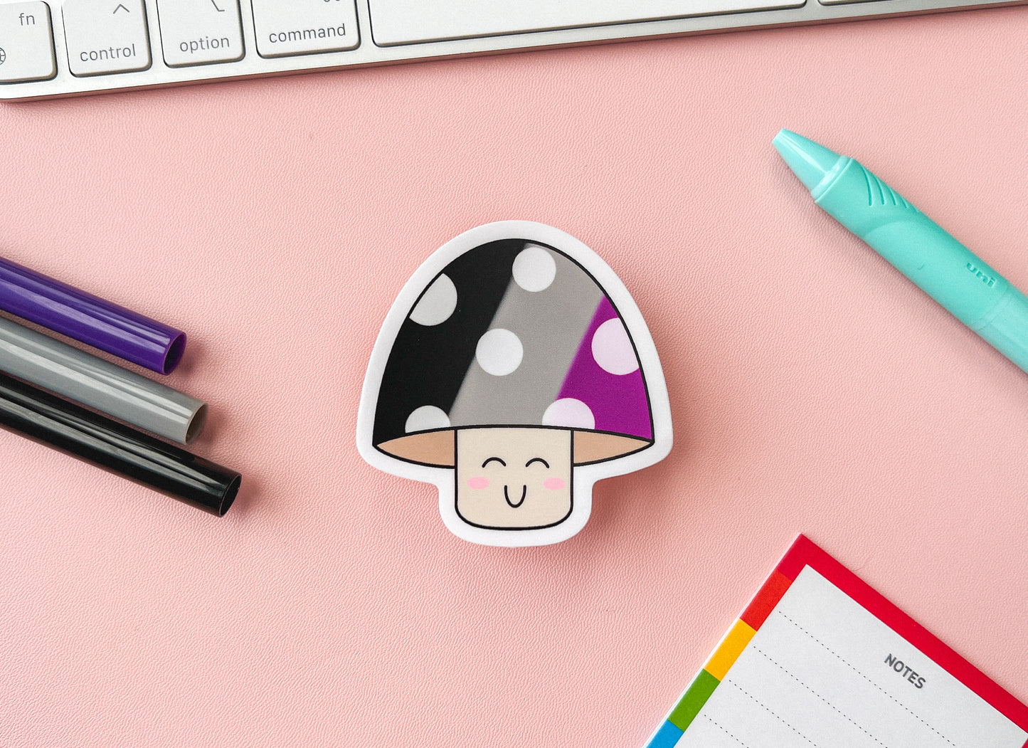 Asexual Pride Mushroom Sticker