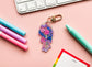 Bisexual Subtle Pride Floral Bouquet Keychain