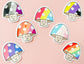 Bi Pride Flag Mushroom Sticker