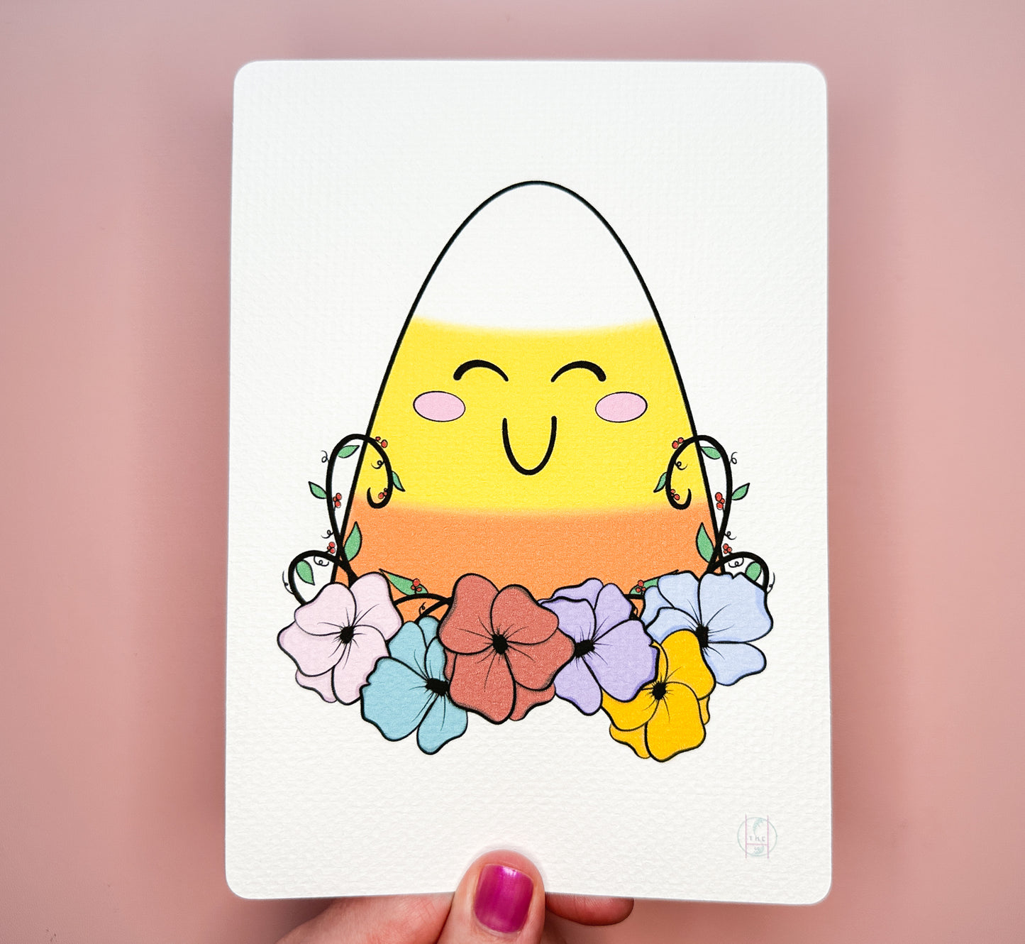 Candy Corn Floral Art Print