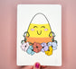 Candy Corn Floral Art Print