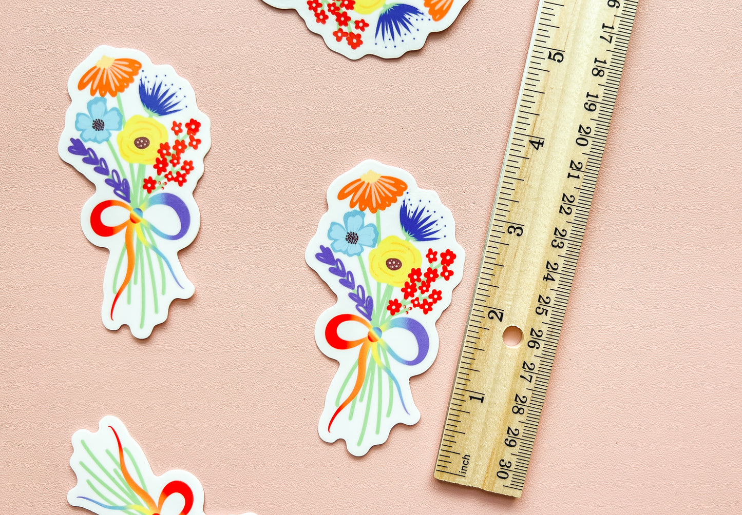 Gay Pride Flag Floral Bouquet Sticker