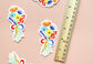 Gay Pride Flag Floral Bouquet Sticker