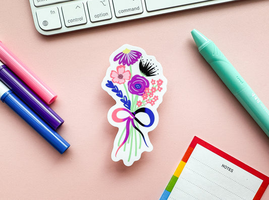 Genderfluid Floral Bouquet Pride Sticker