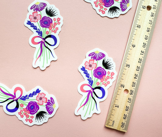 Genderfluid Floral Bouquet Pride Sticker