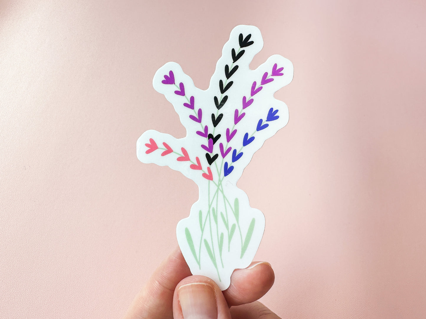 Genderfluid Pride Floral Sticker