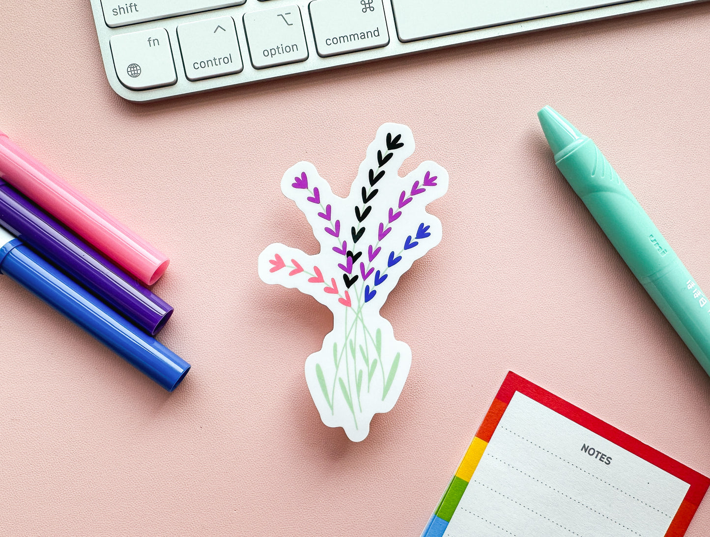 Genderfluid Pride Floral Sticker
