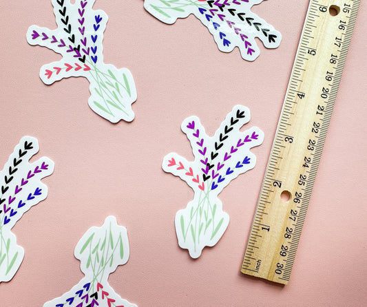 Genderfluid Pride Floral Sticker