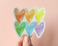 Sparkly Rainbow Subtle Pride Hearts Sticker