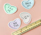 Back Off Candy Heart Sticker