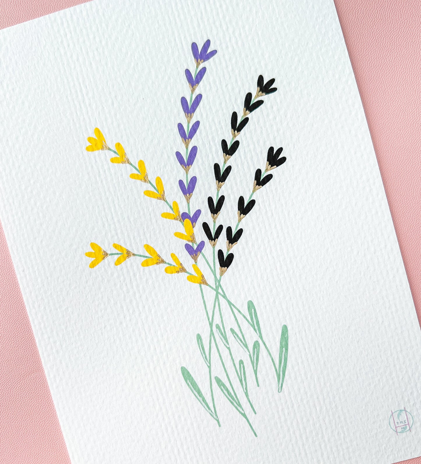NonBinary Pride Flag Floral Art Print