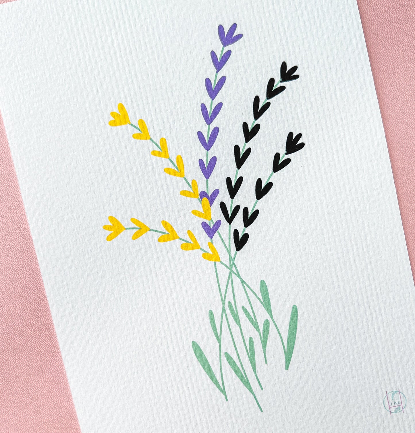 NonBinary Pride Flag Floral Art Print