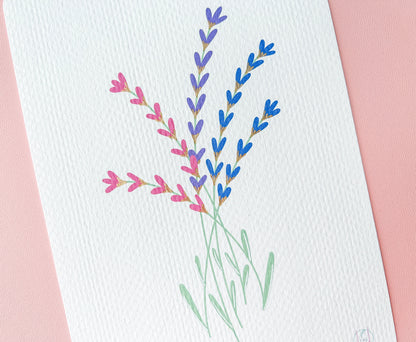 Bi Pride Flag Floral Art Print