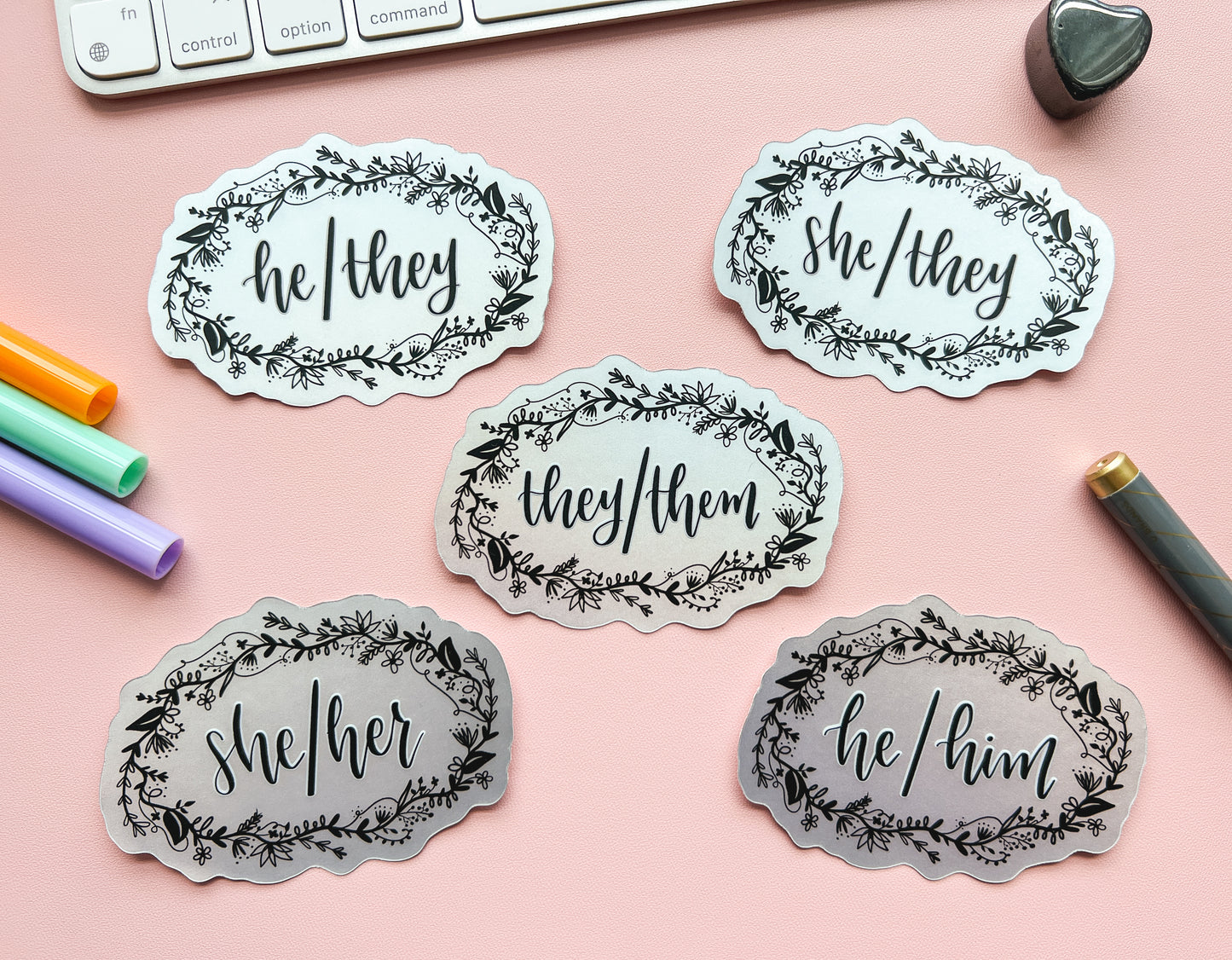 She/They Pronouns Sticker