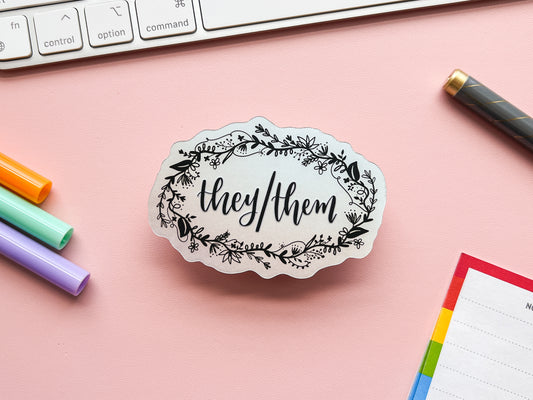 They/Them Pronouns Sticker