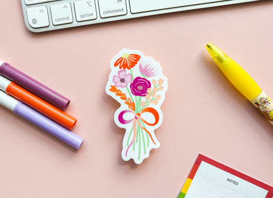 Lesbian Pride Flag Bouquet Sticker