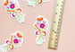 Lesbian Pride Flag Bouquet Sticker