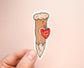 Wooden Stake Love Tap Sticker