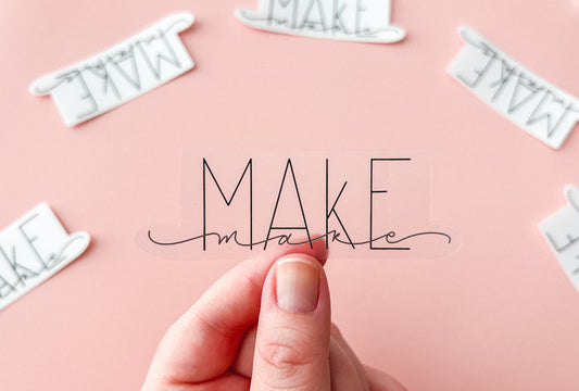 Make (Clear) Lettering Sticker