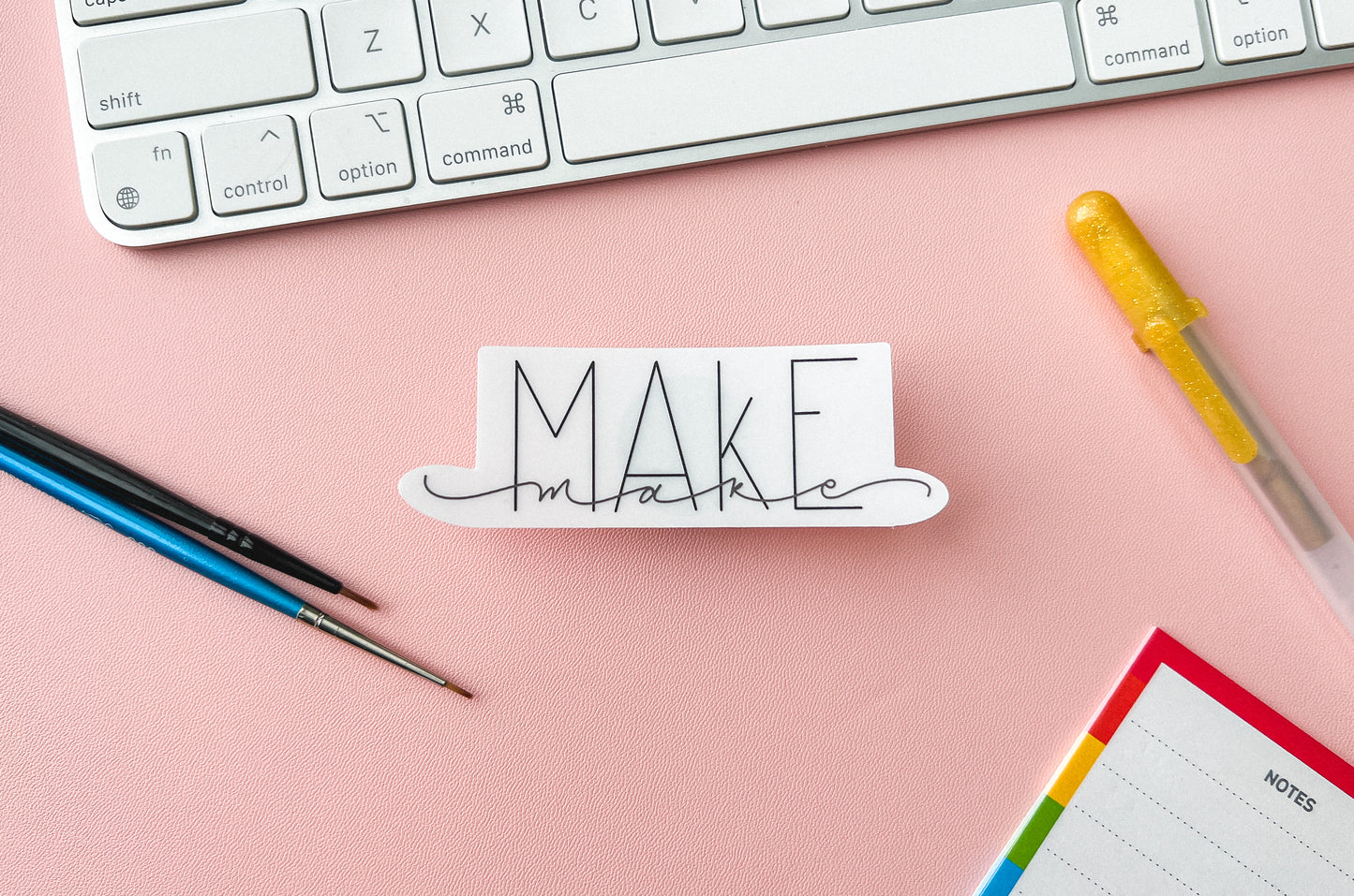 Make (Clear) Lettering Sticker