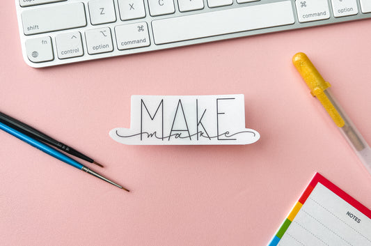 Make (Clear) Lettering Sticker