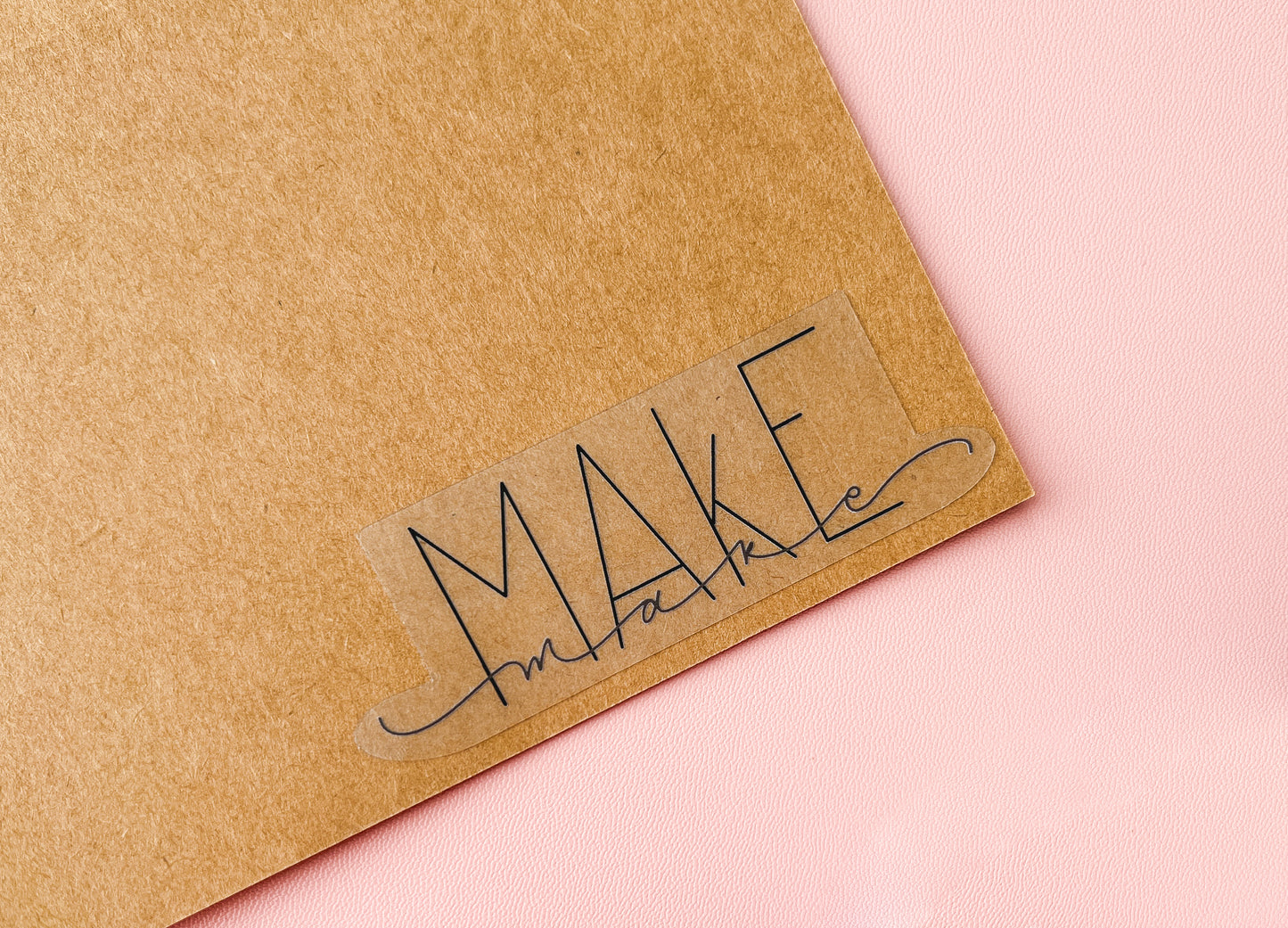 Make (Clear) Lettering Sticker
