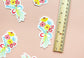 Pan Pride Flag Floral Bouquet Sticker