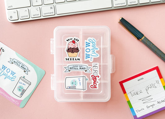 Pill Case + NeuroSpicy Sticker Sheet